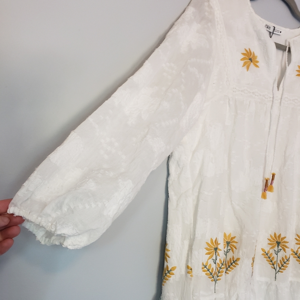 Zara Canary Island embroidered maxi dress - Picture 6 of 16